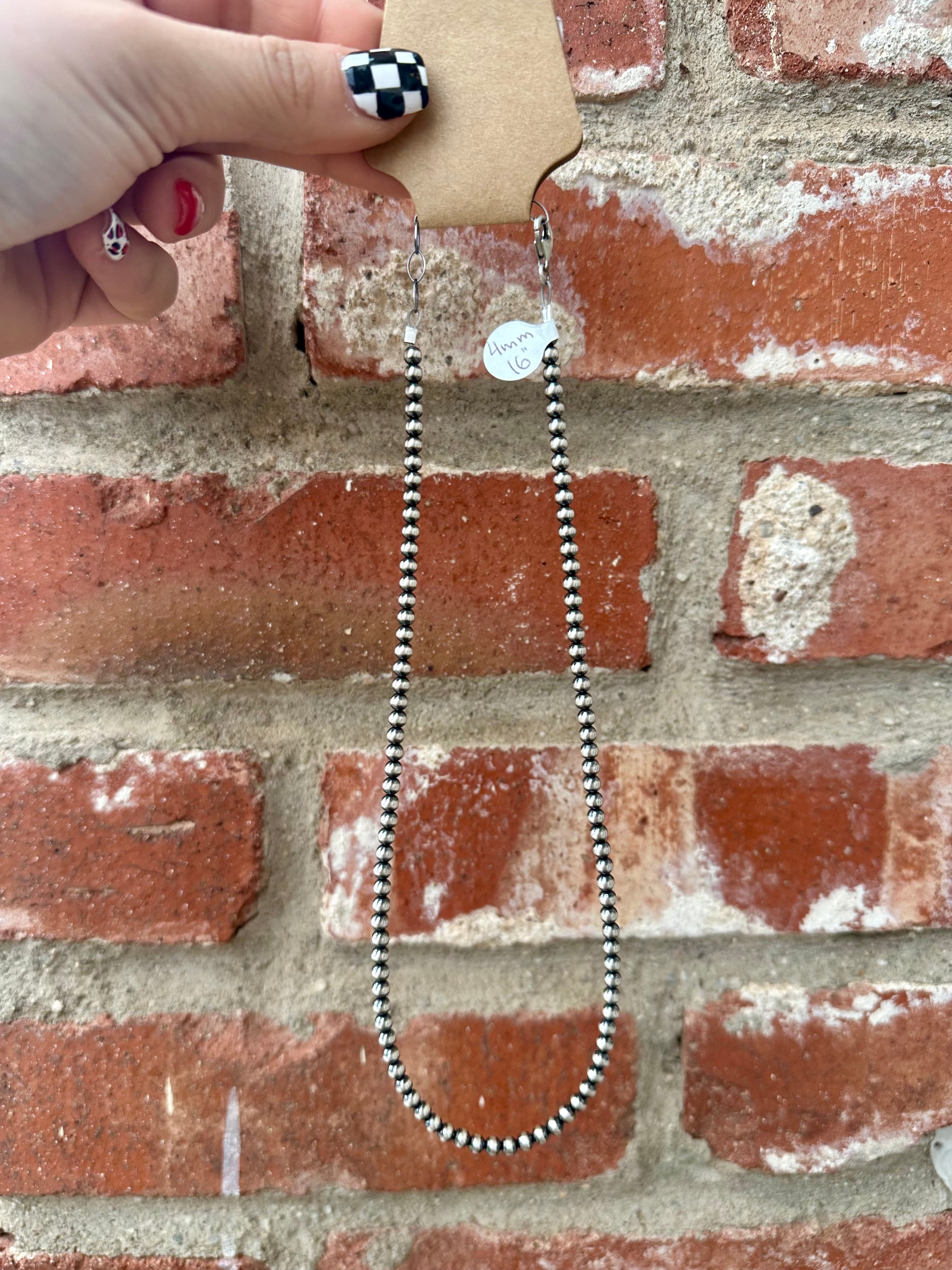 4mm 16” Navajo Pearl Necklace