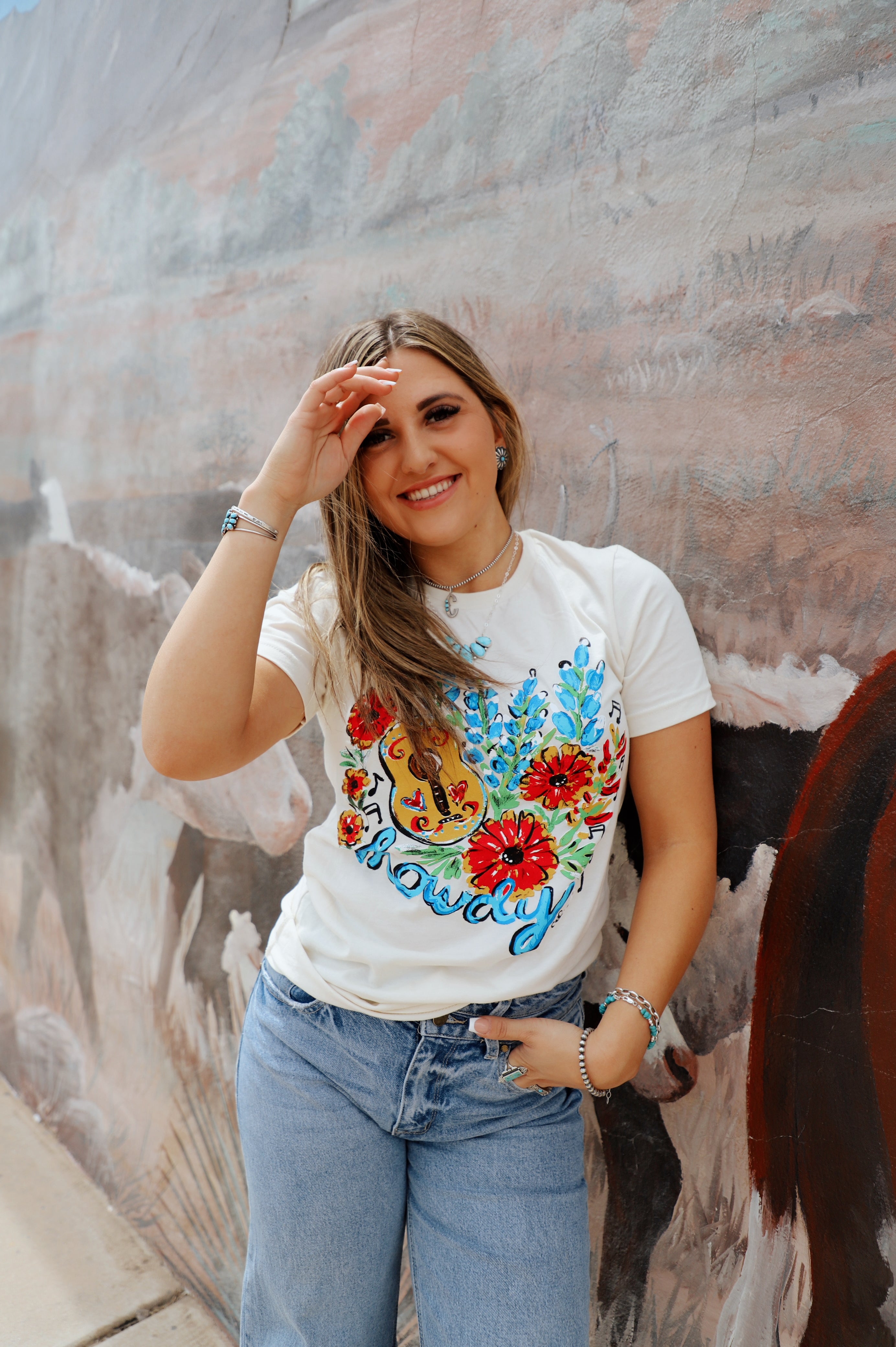 The Bluebonnet Howdy Tee