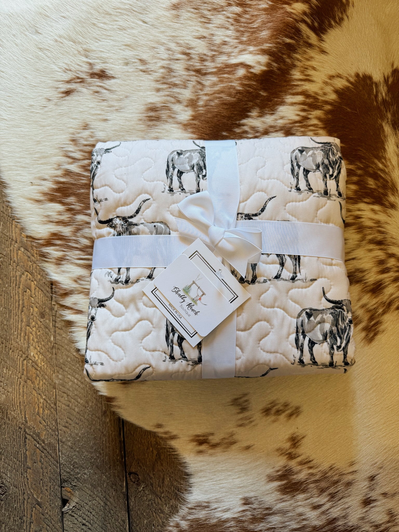 The Vintage Longhorn Baby Quilt- Ida Mae