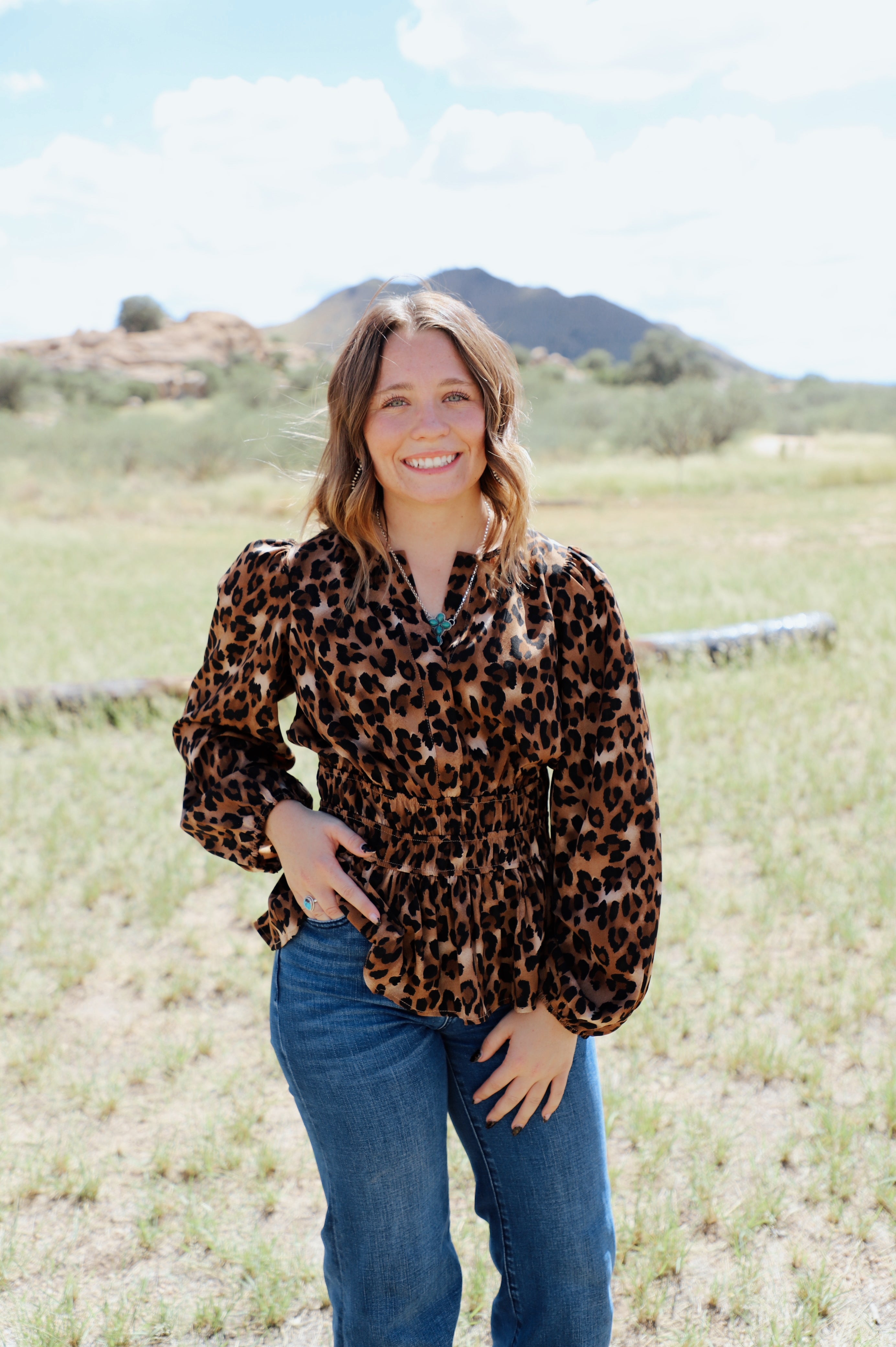 The Ashlynn Leopard Blouse