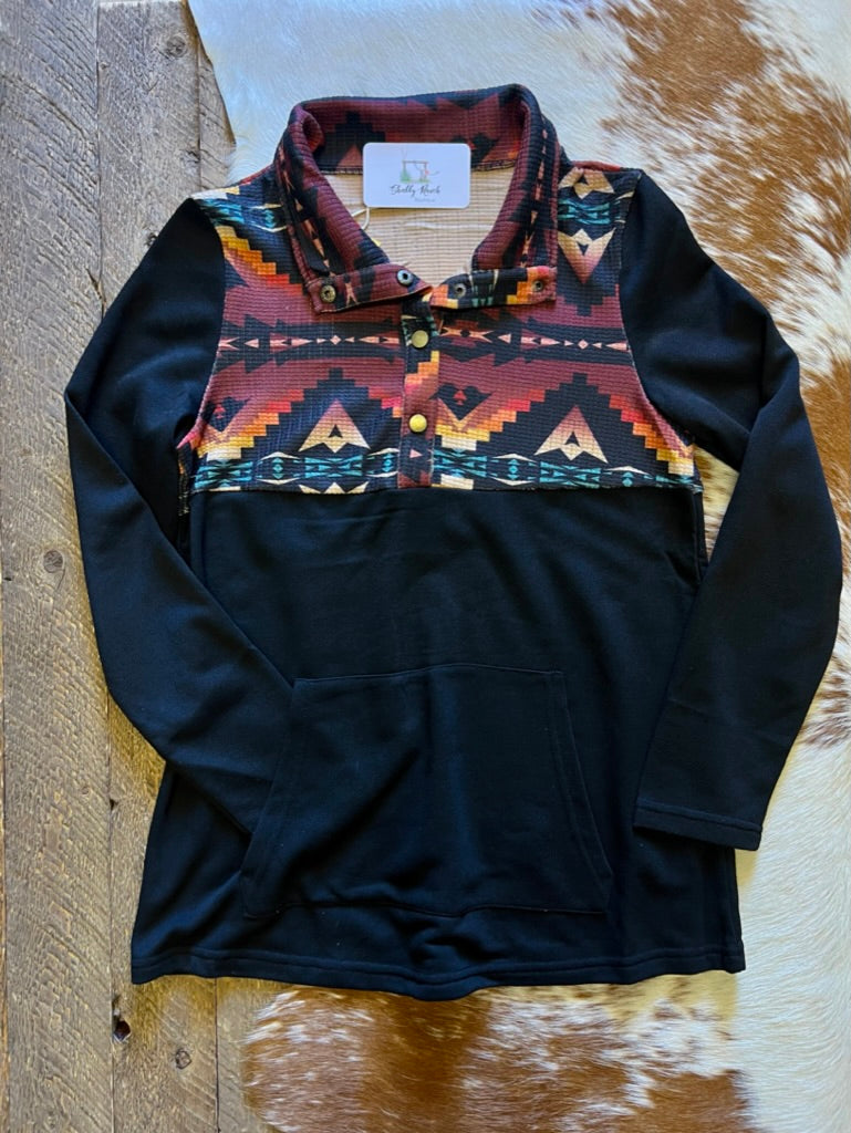 Southwest Aztec Print Pullover