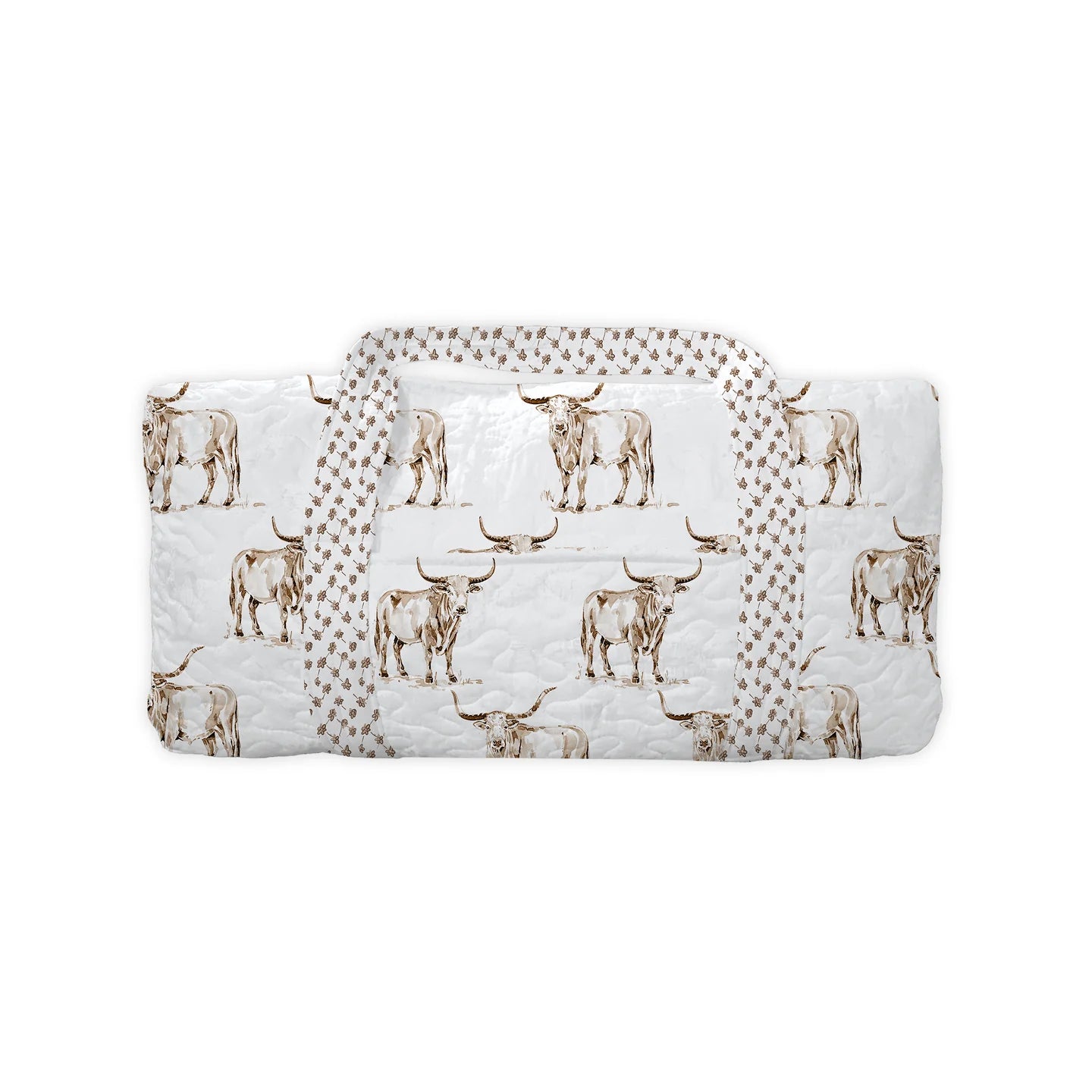 The Vintage Longhorn Quilted Duffle- Ida Mae