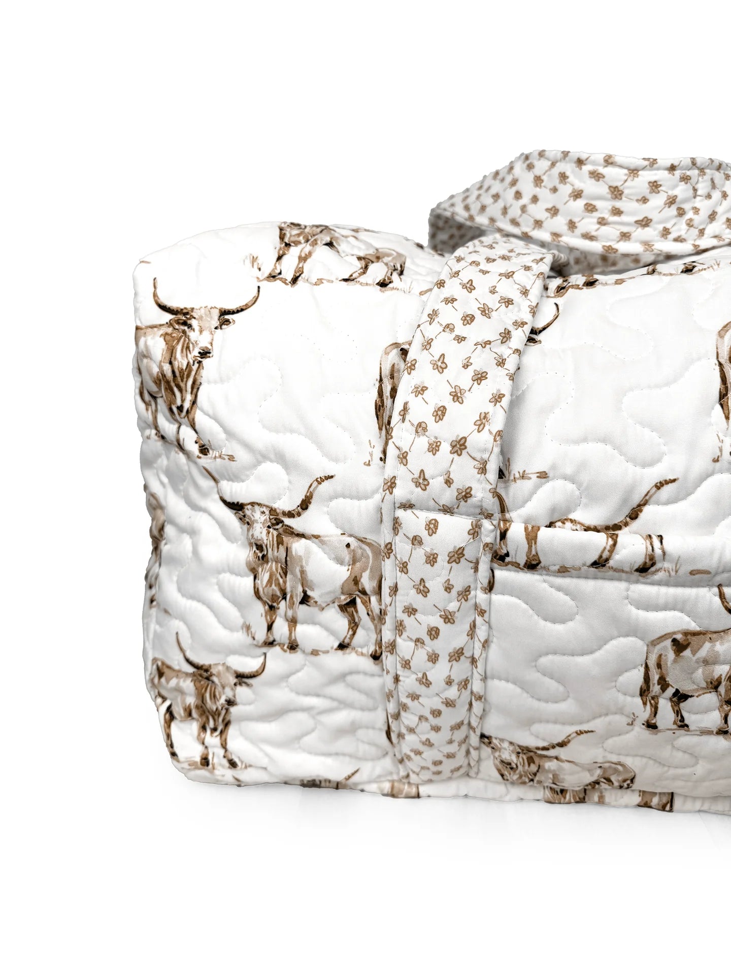 The Vintage Longhorn Quilted Duffle- Ida Mae