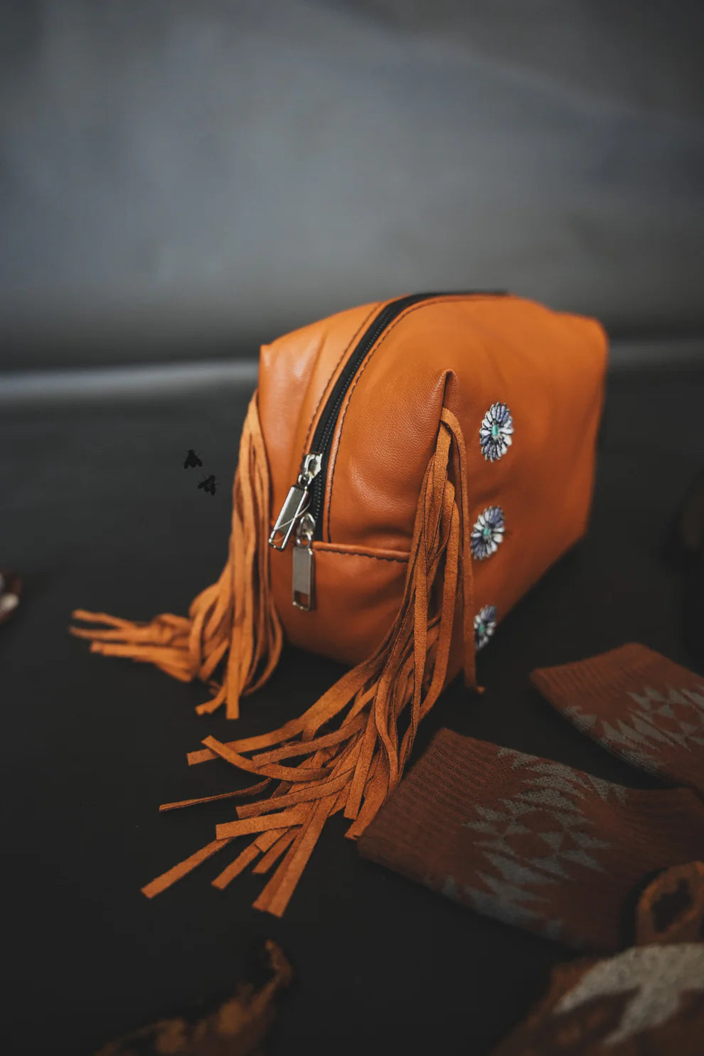 Concho Toiletry Bag- Tan