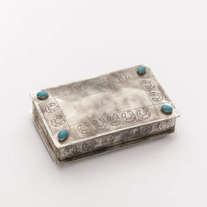 J. Alexander Stamped Horseshoe Box w/ Turquoise