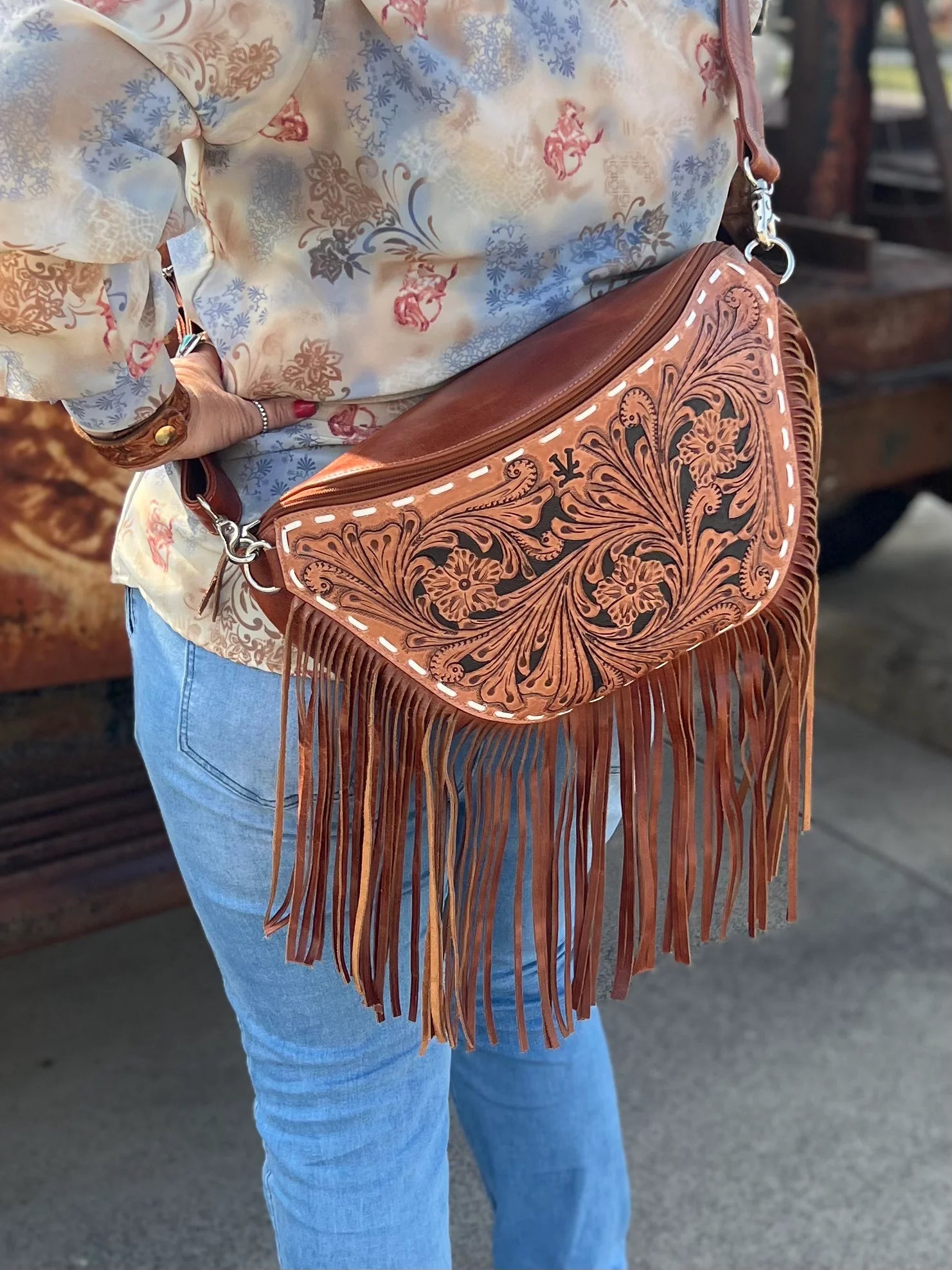 VCC- Brown Cowgirl Bumbag with Fringe