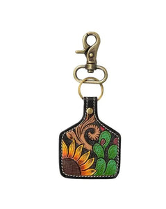 Prickly Pear Blooms Keychain