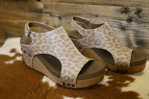 Corkys-Carley Wedge-Tan Leopard