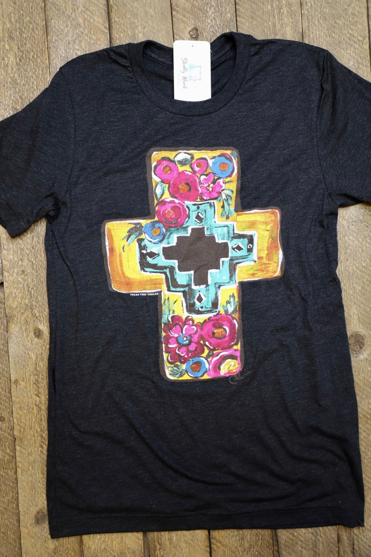 Floral Cross Tee