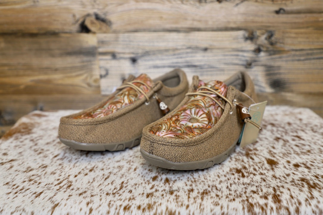 Tooled Leather Driving Mocs-Women's