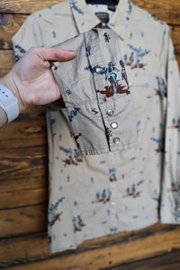 Roper-Women's Vintage Western Print Shirt