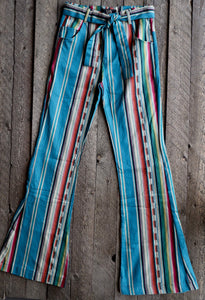 Teal Serape High Rise Pants