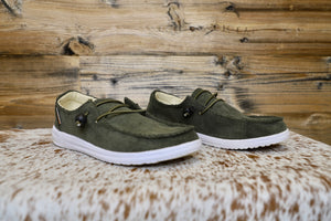 The Kayak in Olive Corduroy