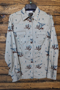 Roper-Women's Vintage Western Print Shirt