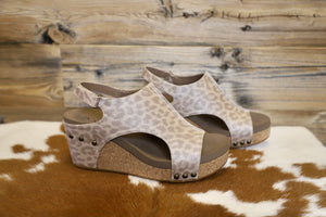 Corkys-Carley Wedge-Tan Leopard