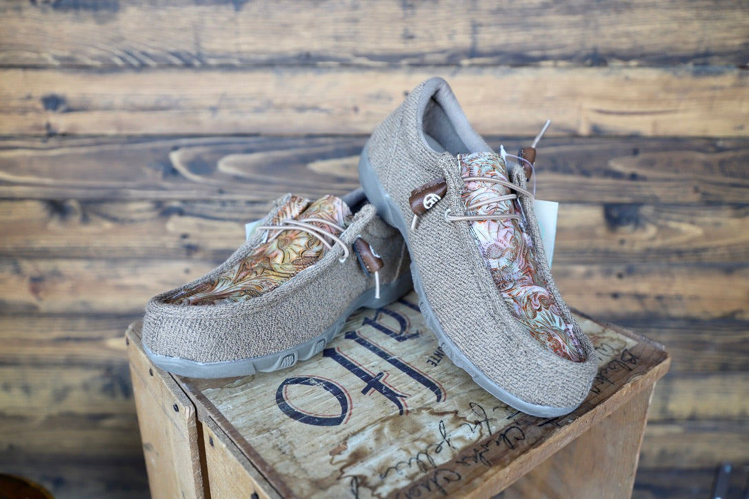 Tooled Leather Driving Mocs-Women's