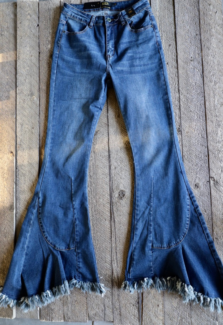 LB - High Rise Side Flare Jean
