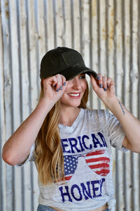 American Flag Hat - Olive