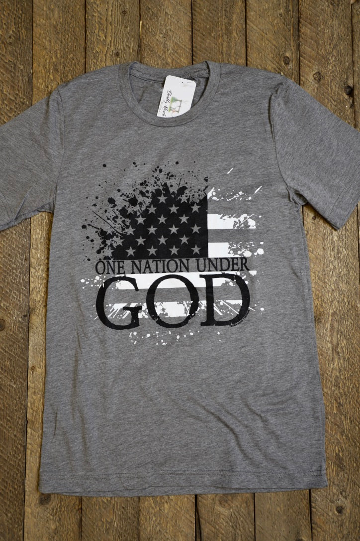 One Nation Under God-Tee-Grey