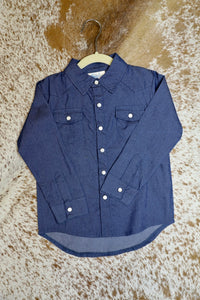 Denim Shirt-LS Toddler Boys