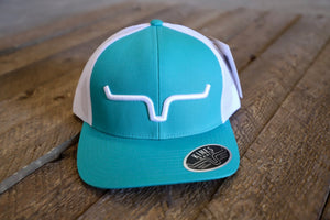 KR- Teal & White Weekly Trucker Cap