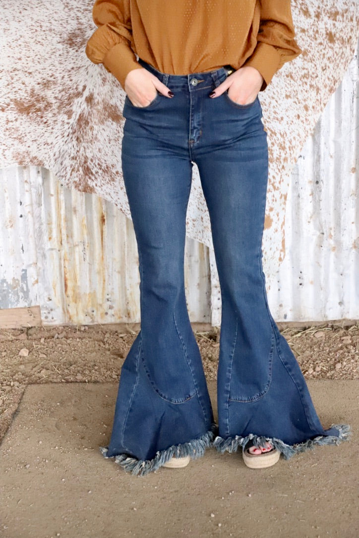 LB - High Rise Side Flare Jean
