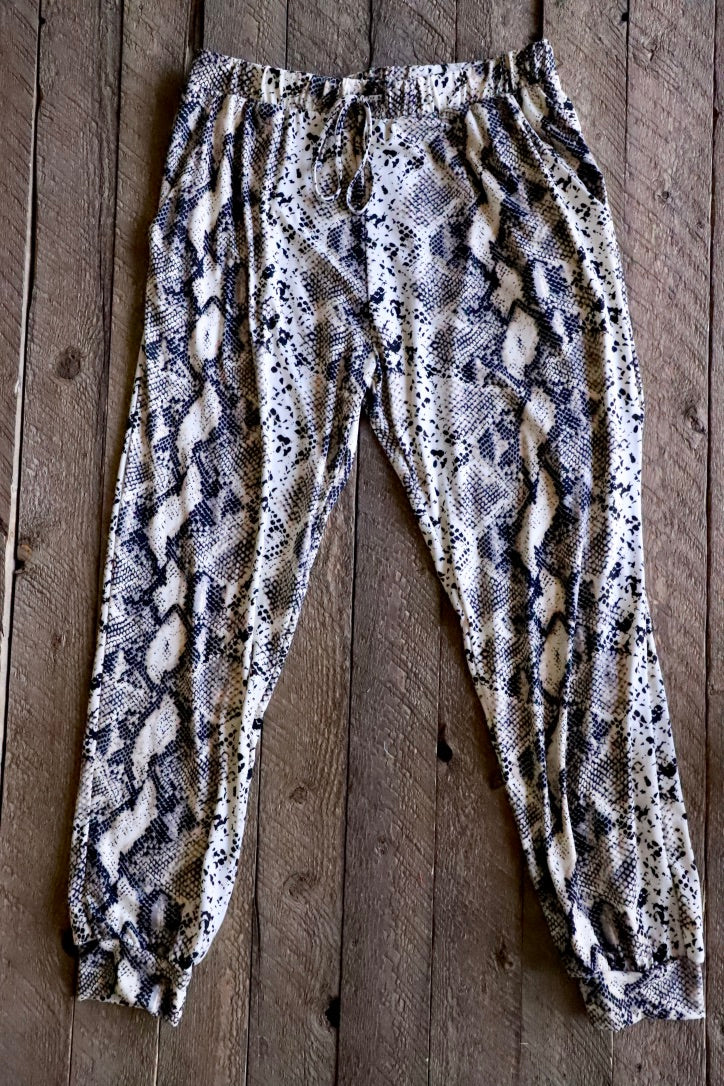 Snakeskin Joggers