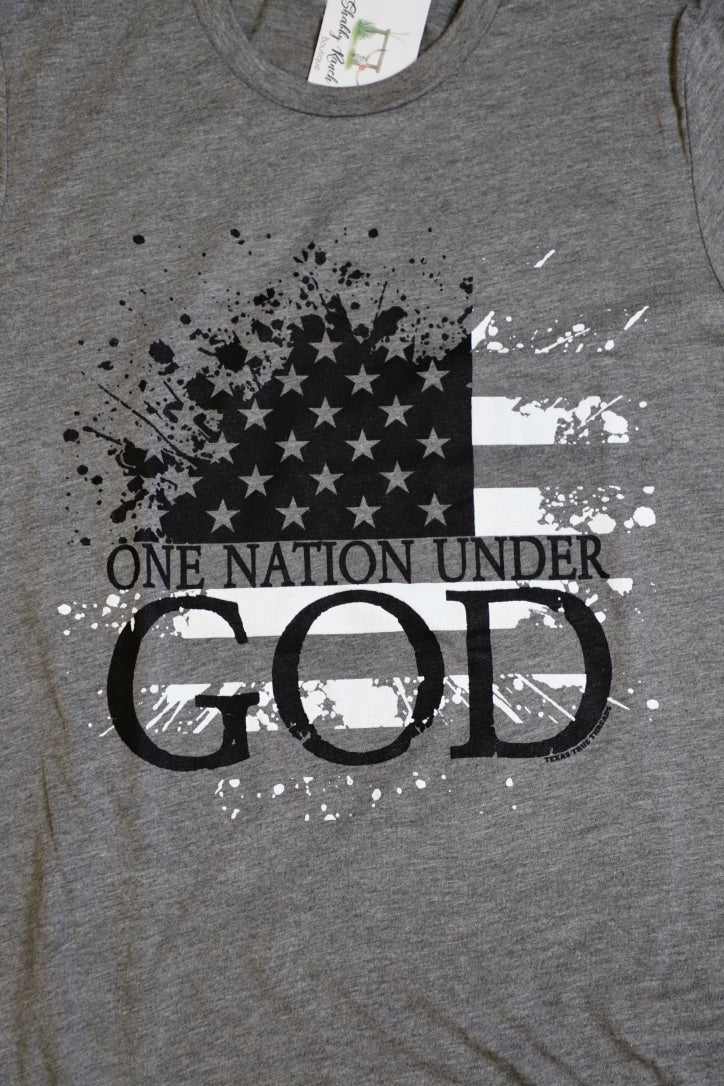 One Nation Under God-Tee-Grey