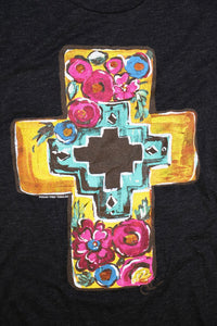 Floral Cross Tee