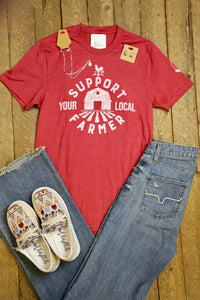 Support Your Local Farmer-Vintage Red