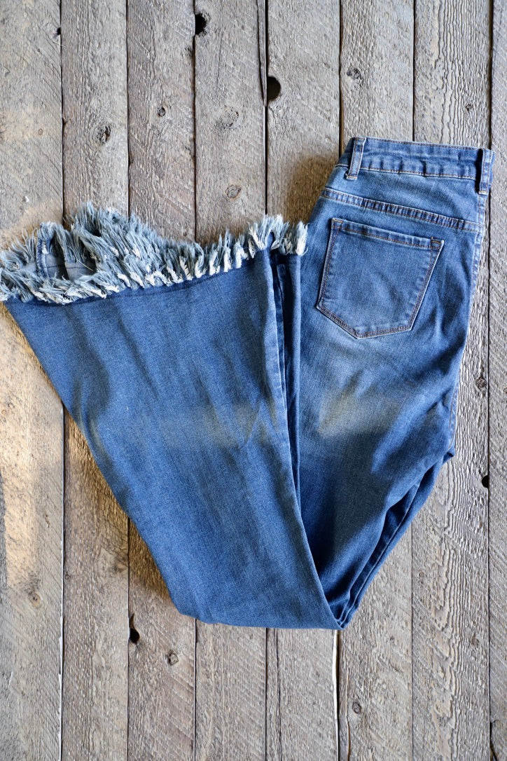 LB - High Rise Side Flare Jean
