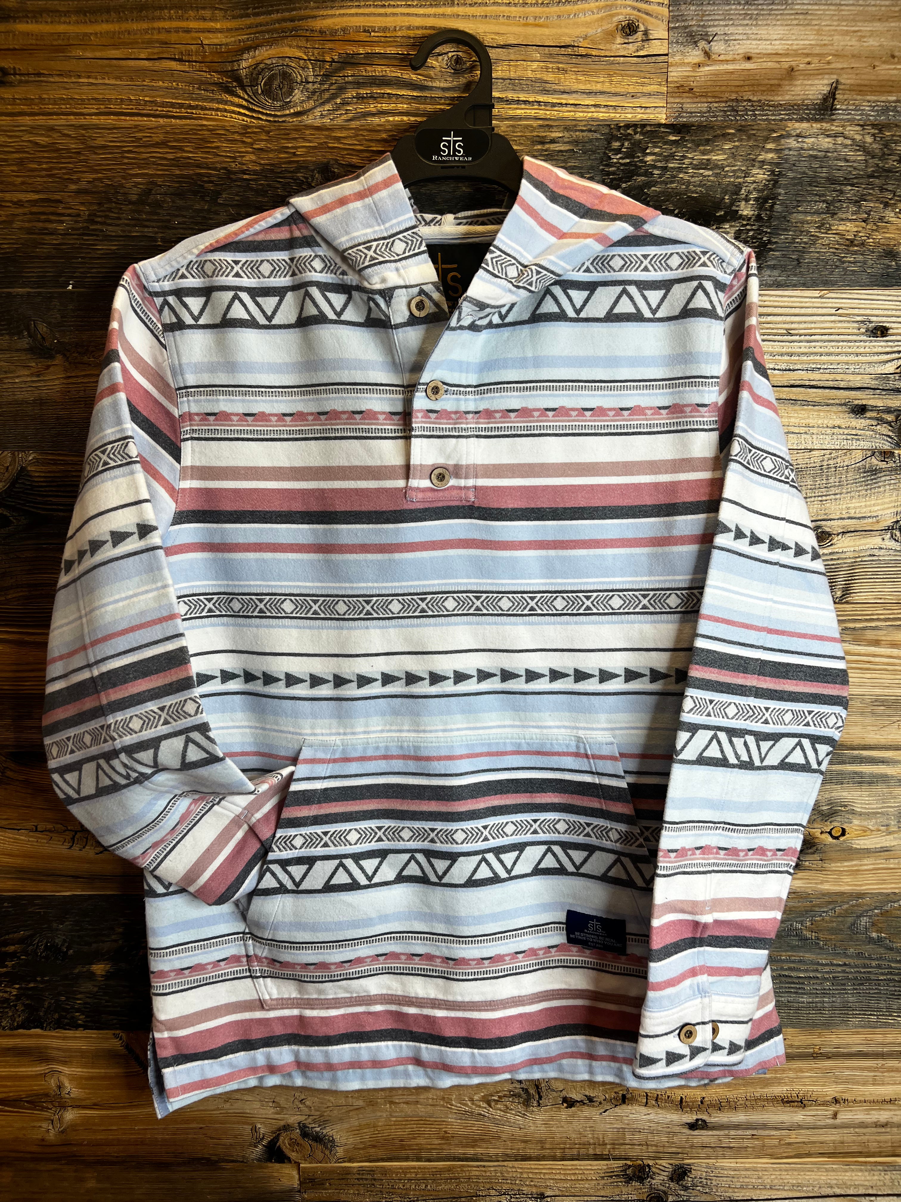 STS Men s Hayden Blue Serape Pullover Shabby Ranch