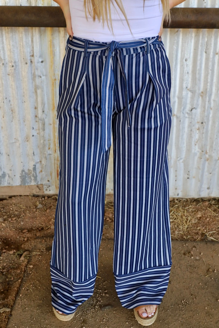 Dixon Striped Trousers - Blue/Red