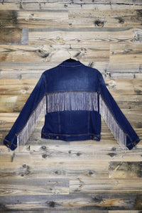 Scully Bling Fringe Denim Jacket