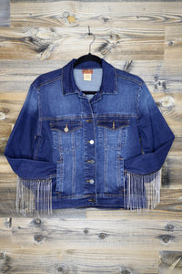 Scully Bling Fringe Denim Jacket