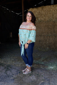 Off the Shoulder Top -Mint Mix